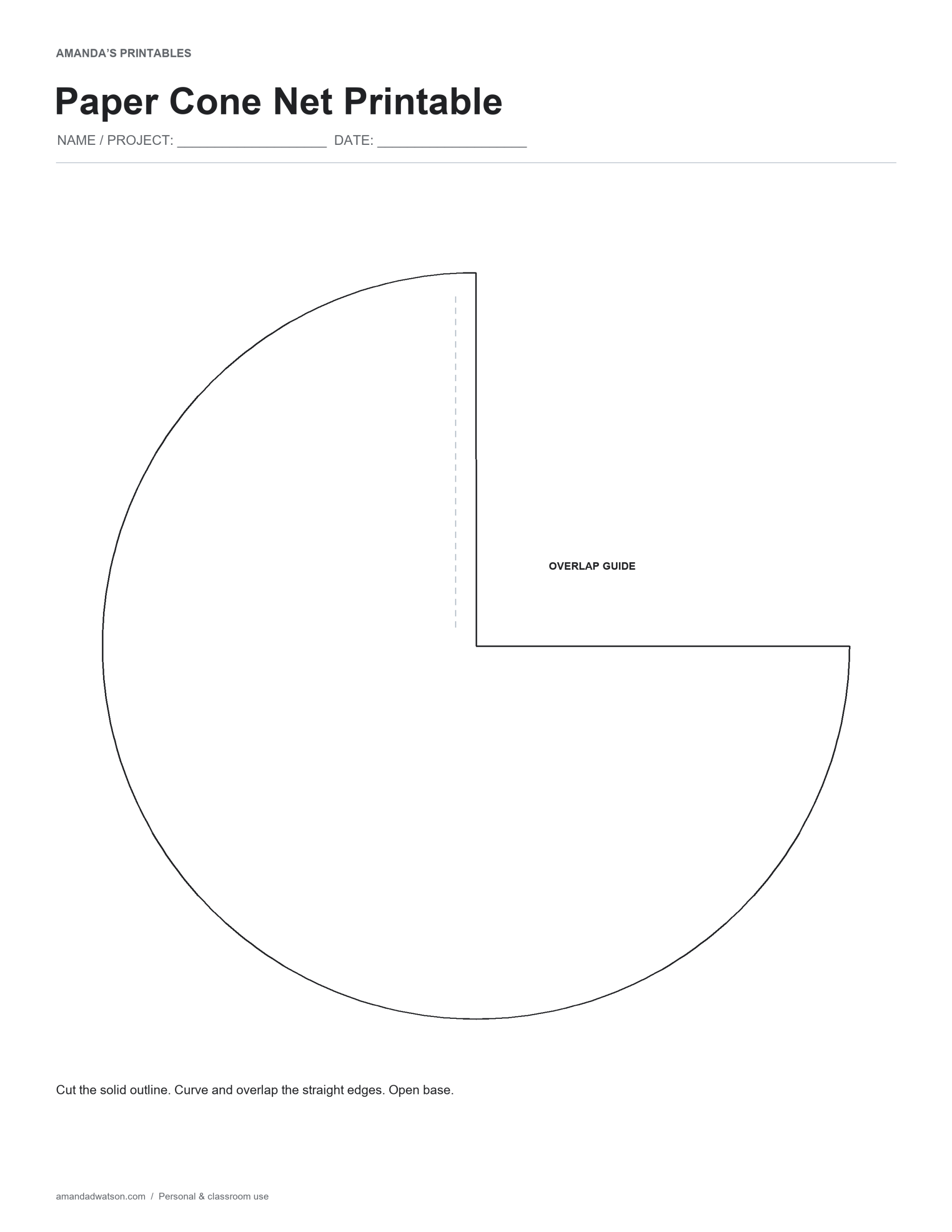 Paper Cone Net Printable